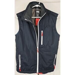 Helly Hansen S Full Zip Sailing Vest Dark Blue Navy Water Wind Resistant Crew